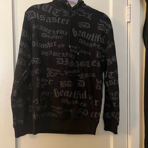 Beautiful Disaster Black Graphic Hoodie